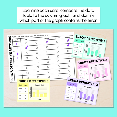 Resource preview 2 for Error Detective - Organising Data Task Cards