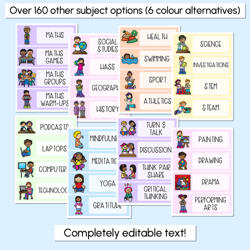 Resource preview 3 for Editable Visual Timetable - The Brentos Collection