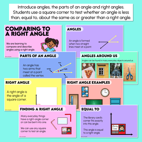 Resource preview 2 for Comparing to a Right Angle - Comparing and Describing Angles Teaching Slides