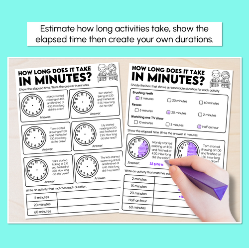 Resource preview 2 for How Long Does It Take in Minutes? - Duration Worksheets