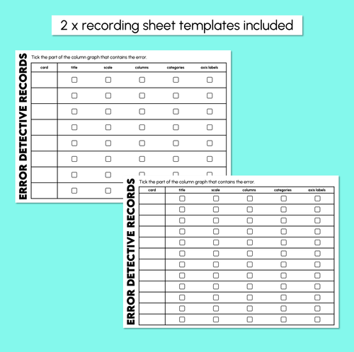 Resource preview 4 for Error Detective - Organising Data Task Cards