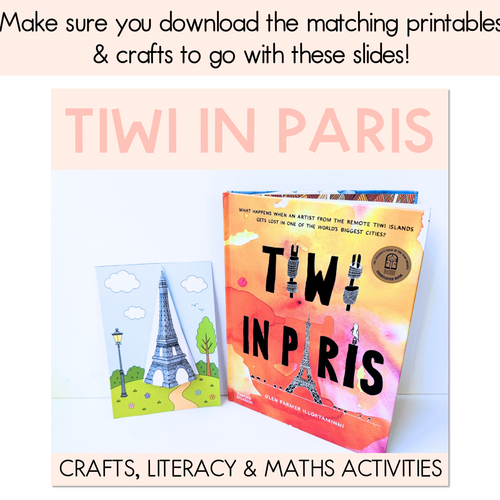 Resource preview 6 for Tiwi in Paris Editable Slides - Differentiated Writing, Maths and Design Prompts - Book Week 2026