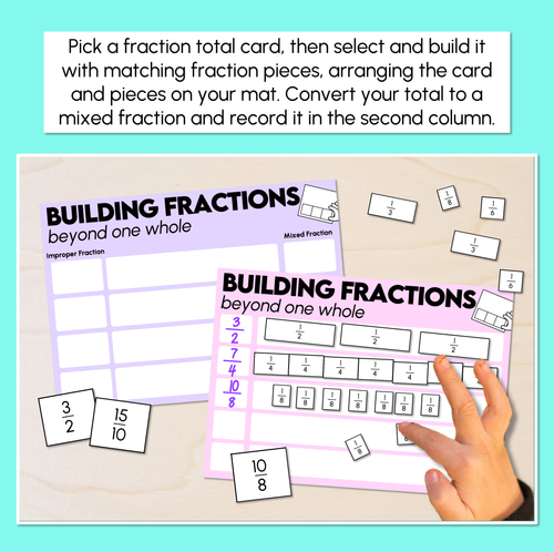 Resource preview 2 for Building Fractions Beyond One Whole Mats