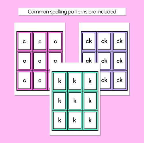 Resource preview 4 for C SOUND BINGO - Ways to spell the /c/ phoneme