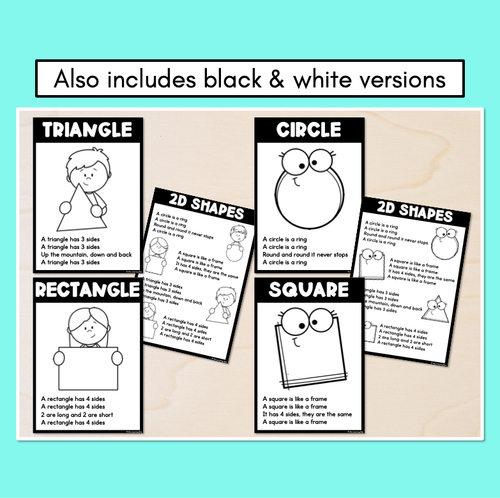 Resource preview 3 for 2D Shapes Song Posters 