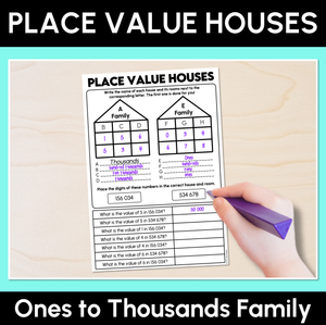 Place Value Houses - Ones to Thousands Family
