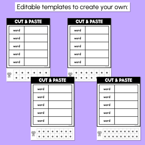 Resource preview 3 for High Frequency Words Cut & Paste - Print & Go Phonics Activities
