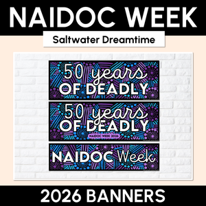 NAIDOC WEEK 2026 Editable Headers - Saltwater Dreamtime