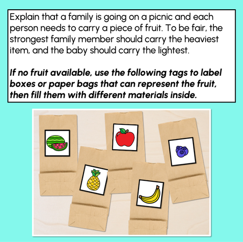 Resource preview 2 for Ordering Mass: Fruit, Beach & School Bag Themes