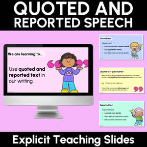 Quoted & Reported Speech Explicit Teaching Slides
