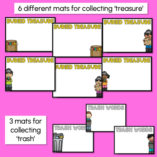Resource preview 4 for Real and Nonsense CVCC CCVC CCVCC Words Phonics Game - BURIED TREASURE