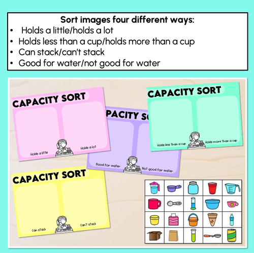Resource preview 2 for Capacity Sorting Mats – Colour Version