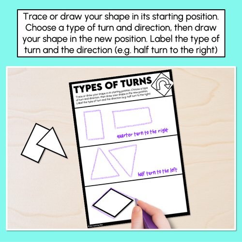 Resource preview 2 for Types of Turns - Trace and Rotate 2D Shapes