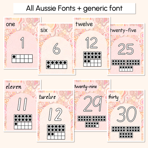 Resource preview 2 for NUMBER POSTERS 1-30 - The Jagun Collection
