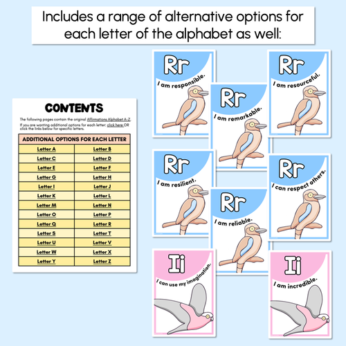 Resource preview 4 for Alphabet Affirmation Posters - The Brentos Collection