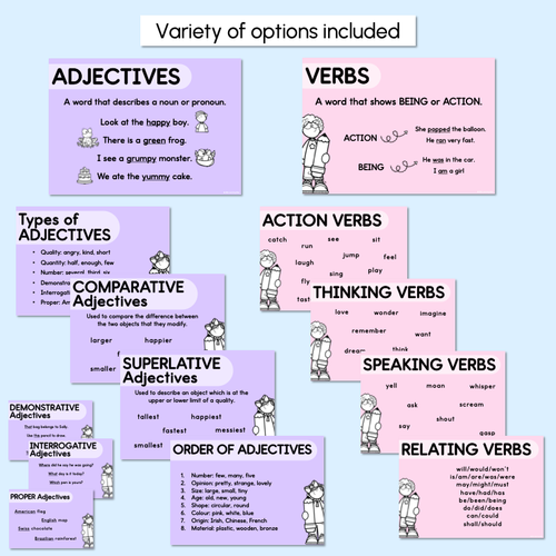 Resource preview 3 for PARTS OF SPEECH POSTERS - The Brentos Collection