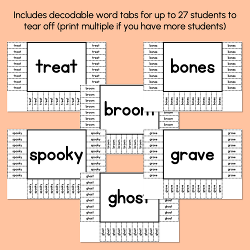 Resource preview 3 for Halloween Scoot - Halloween-Themed Read the Room & Write the Room - Long Vowels