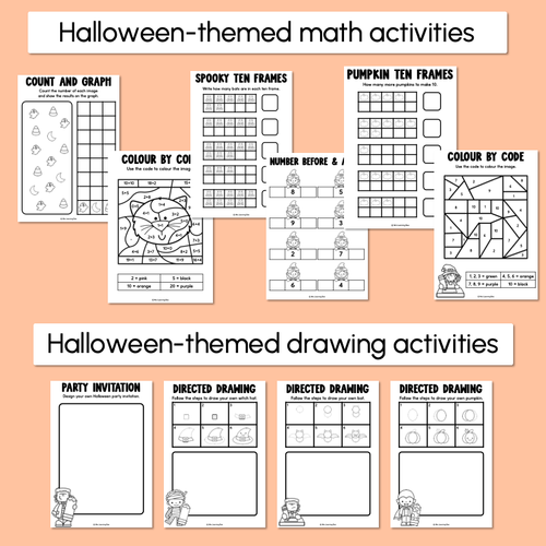 Resource preview 3 for Halloween Themed Literacy & Mathematics Activities - Level 1