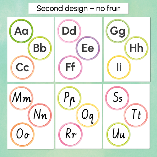 Resource preview 4 for Alphabet Toppers - The Tutti Frutti Collection - Colourful Classroom Decor