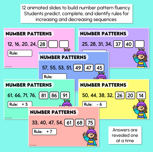 Resource preview 2 for Number Patterns & Rules - Digital Slides