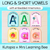 1 for Long & Short Vowel Sound Posters with Embedded Mnemonics - Uppercase & Lowercase Letters - The Kutopia Collection