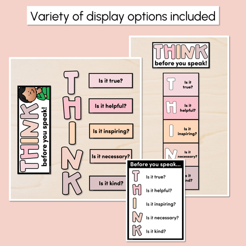 Resource preview 2 for THINK Acronym Posters - Neutral Classroom Decor