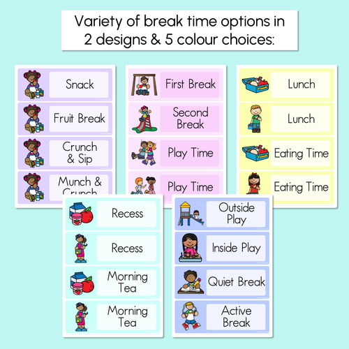 Resource preview 4 for Editable Visual Timetable or Class Schedule - The Wonderland Collection