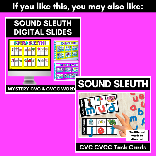 Resource preview 4 for MYSTERY CVC WORD MATS - Kindergarten Phonics Activity