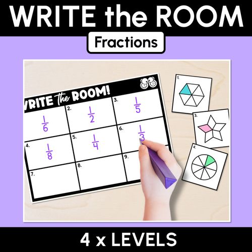 Resource preview 1 for WRITE THE ROOM - Fractions