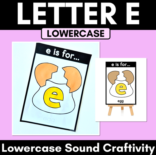 Resource preview 1 for Beginning Sound Crafts - LOWERCASE Letter E - E is for Egg