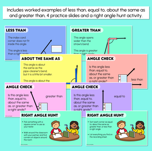 Resource preview 3 for Comparing to a Right Angle - Comparing and Describing Angles Teaching Slides