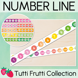 1-200 Number Line Display - The Tutti Frutti Collection - Colourful Classroom Decor