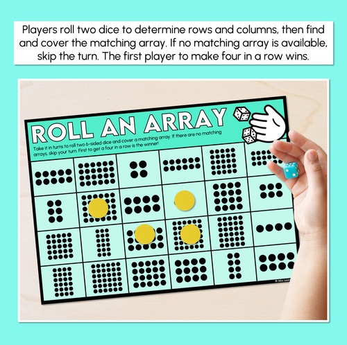 Resource preview 2 for Roll an Array - Multiplication Activity Mats