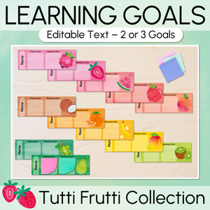 Student Learning Goals - Editable Post-It Goal Mats - The Tutti Frutti Collection - Colourful Classroom Decor