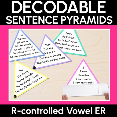 Resource preview 2 for Decodable Sentence Pyramids for R-Controlled Vowels Bundle