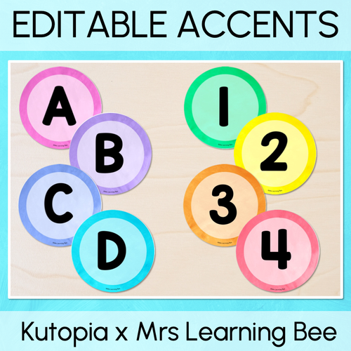 Resource preview 1 for Editable Accents - Alphabet & Numbers - The Kutopia Collection
