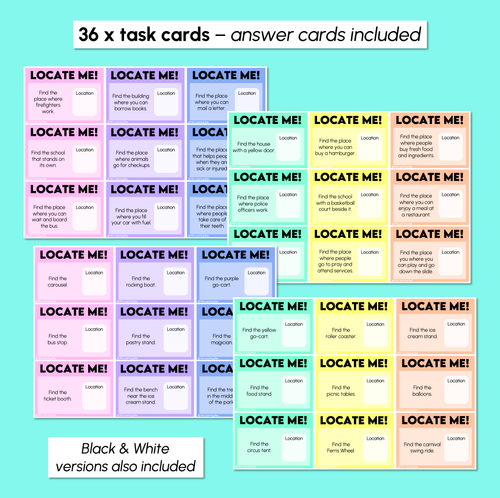 Resource preview 4 for Find My Location - Finding Locations Task Cards