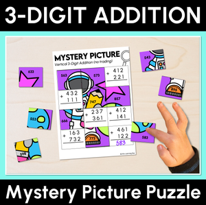 Mystery Picture Puzzle - 3-Digit Addition