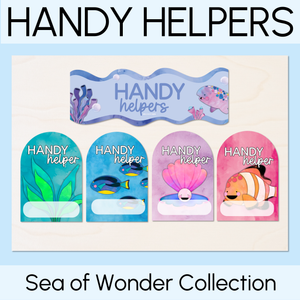 Handy Helpers Classroom Jobs Display - The Sea of Wonder Collection - Calming Classroom Decor