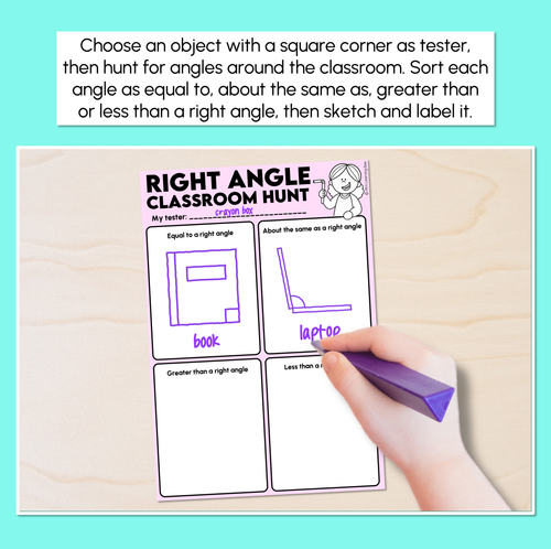 Resource preview 2 for Comparing to a Right Angle - Right Angle Classroom Hunt