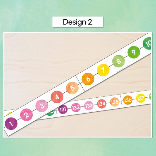 Resource preview 3 for 1-200 Number Line Display - The Tutti Frutti Collection - Colourful Classroom Decor