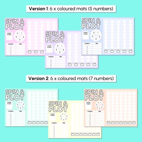 Resource preview 3 for Spin & Plot - Organising Data Into Dot Plots - Printables