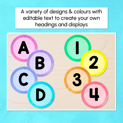 Resource preview 4 for Editable Accents - Alphabet & Numbers - The Kutopia Collection