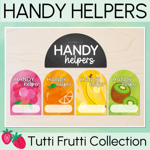 Handy Helpers Classroom Jobs Display - The Tutti Frutti Collection - Colourful Classroom Decor
