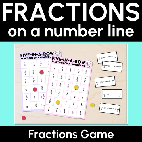 Resource preview 1 for Five in a Row - Fractions on a Number Line Game