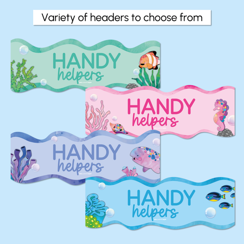 Resource preview 4 for Handy Helpers Classroom Jobs Display - The Sea of Wonder Collection - Calming Classroom Decor