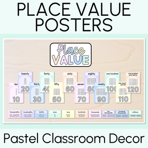 Place Value Posters - Pastel Classroom Decor