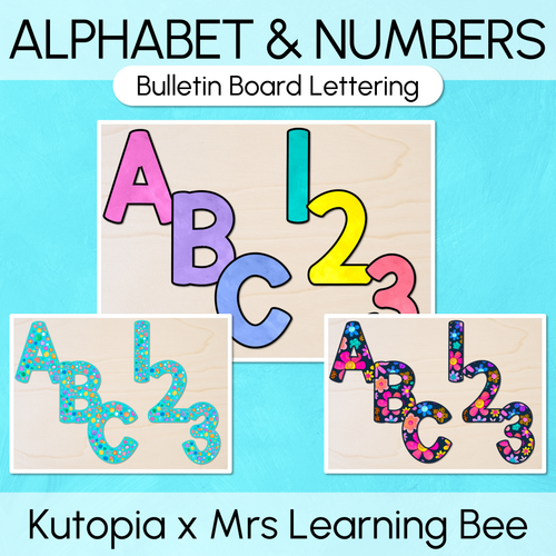 Resource preview 1 for Alphabet & Numbers for Bulletin Board Headings - The Kutopia Collection