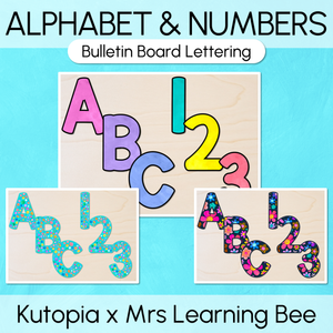 Alphabet & Numbers for Bulletin Board Headings - The Kutopia Collection
