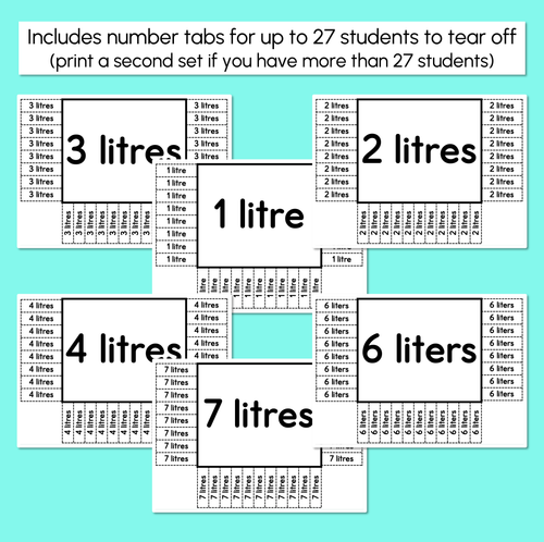 Resource preview 4 for Read the Room - Capacity in Litres